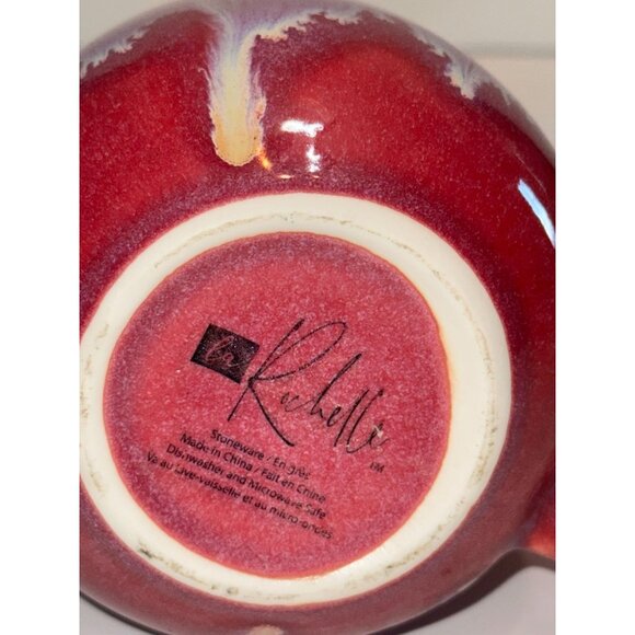 Handcrafted Red & Black Reactive Glaze Stoneware Mug By Redells - Picture 2 of 3